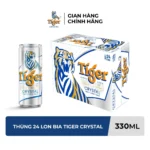 Nồng độ cồn 4.6% - Thùng 24 lon bia Tiger Crystal 330ml/lon - Ảnh 2